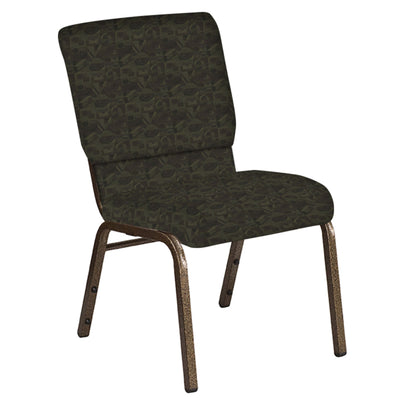 18.5''W Church Chair in Perplex Fabric - Gold Vein Frame - View 1