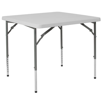 2.79-Foot Square Height Adjustable Plastic Folding Table - View 1