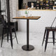 Walnut |#| 30inch Square Walnut Laminate Table Top with 18inch Round Bar Height Table Base