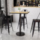 Natural |#| 30inch Square Natural Laminate Table Top with 18inch Round Bar Height Table Base