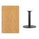 Natural |#| 30inch x 48inch Natural Laminate Table Top with 24inch Round Table Height Base