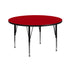 42'' Round Thermal Laminate Activity Table - Height Adjustable Short Legs