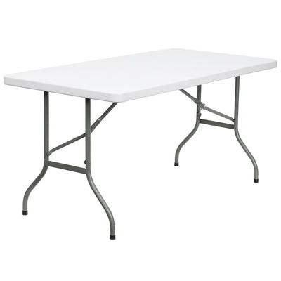 5-Foot Plastic Folding Table - View 1