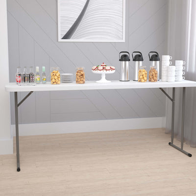 6-Foot Plastic Folding Training Table - View 2