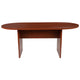 Cherry |#| 6 Foot (72 inch) Classic Oval Conference Table in Cherry - Meeting Table