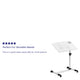 White |#| White Adjustable Height Steel Mobile Tilt Top Computer Desk w/ Top & Bottom Lip