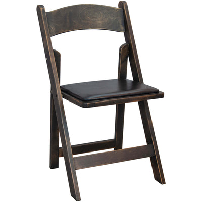 Advantage Wood Folding Wedding Chair with Padded Seat - View 1