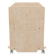 Commercial Wooden Mobile Storage Cart with 6 Clear Compartments - Shelf, Natural