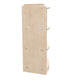 Commercial Natural Finish Bow Front Wooden Classroom 3 Tier Corner Storage Unit
