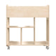 Commercial Wooden Classroom Mobile Storage Cart with 10 Compartments, Natural