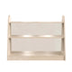 Commercial Grade Natural Finish Wooden Classroom 3 Tier Shelf with Clear Divider
