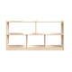 Wooden 5 Section Commercial Grade Modular Classroom Storage Cabinet, Natural