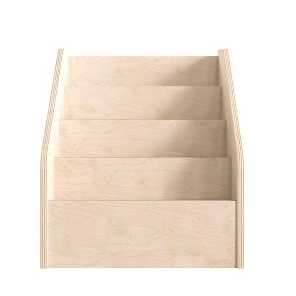 Commercial Grade Natural Wooden 4 Tier Classroom Bookstand Display Shelf