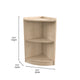 Commercial Grade Natural Finish Wooden Classroom 2 Tier Corner Storage Unit