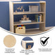 Commercial Grade Natural Finish Wooden Classroom 3 Shelf Storage Unit, Kid Safe