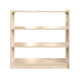 Commercial Grade Natural Finish Wooden Classroom 3 Shelf Storage Unit, Kid Safe
