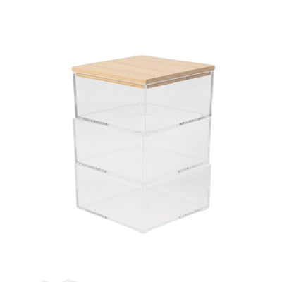 Brody Clear Plastic Storage Organizer Bins with Lid for Home Office, Kitchen, or Bathroom - View 1