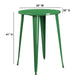 Green |#| 30inch Round Green Metal Indoor-Outdoor Bar Height Table - Industrial Table