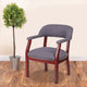 Gray Fabric |#| Gray Fabric Luxurious Conference Chair with Accent Nail Trim - Library Chair