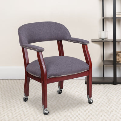 Conference Chair with Accent Nail Trim and Casters