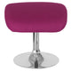 Magenta Fabric |#| Magenta Fabric Ottoman Footrest with Chrome Base - Living Room Furniture
