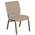 Embroidered 18.5''W Church Chair in Amaze Fabric - Gold Vein Frame