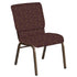 Embroidered 18.5''W Church Chair in Circuit Fabric - Gold Vein Frame