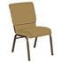 Embroidered 18.5''W Church Chair in Illusion Fabric - Gold Vein Frame