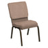 Embroidered HERCULES Series 18.5''W Church Chair in Sherpa Fabric - Gold Vein Frame