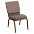 Embroidered HERCULES Series 18.5''W Church Chair in Sherpa Fabric - Gold Vein Frame