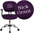 Embroidered Mid-Back Mesh Padded Swivel Task Office Chair with Chrome Base and Arms