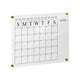 Clear/Black |#| Premium Clear Acrylic Monthly Wall Calendar with Notes Section & Black Printing