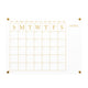 Clear/Gold |#| Premium Clear Acrylic Monthly Wall Calendar with Notes Section and Gold Printing