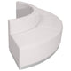 Melrose White |#| 3 PC White LeatherSoft Modular Reception Configuration w/Taut Back &Seat