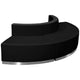 Black |#| 3 PC Black LeatherSoft Modular Reception Configuration w/Taut Back &Seat
