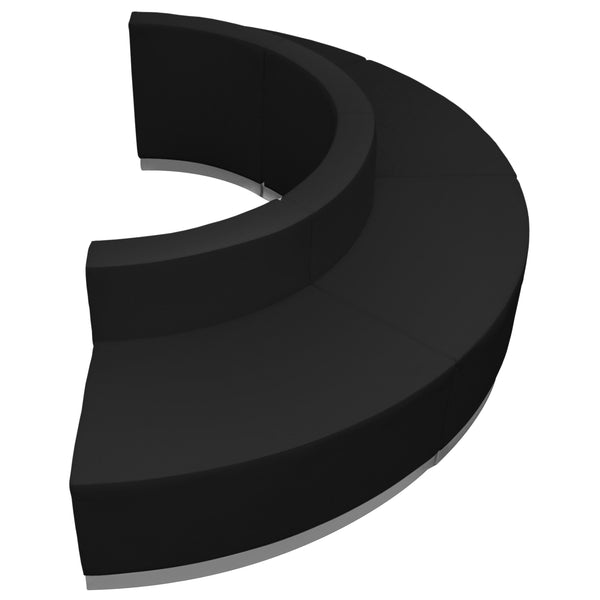 Melrose White |#| 4 PC White LeatherSoft Modular Reception Configuration w/Taut Back &Seat