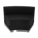 Black |#| 7 PC Black LeatherSoft Modular Reception Configuration w/Taut Back &Seat