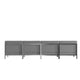 Gray |#| 4 Piece Gray LeatherSoft Modular Reception Lounge Set - Reception Bench
