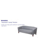 Gray |#| Gray LeatherSoft Sofa with Cherry Wood Feet - Reception or Home Office Seating