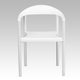 White |#| 1000 lb. Capacity White Plastic Cafe Stack Chair with Curving Back, Seat & Arms