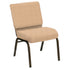 HERCULES Series 21''W Church Chair in Bedford Fabric - Gold Vein Frame