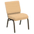 HERCULES Series 21''W Church Chair in Bedford Fabric - Gold Vein Frame