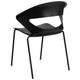 440 lb. Capacity Black Café Style Stack Chair with Flexible Back Design