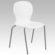 White |#| 551 lb. Capacity Contemporary White Ribbed Back Design Stack Chair