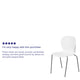 White |#| 551 lb. Capacity Contemporary White Ribbed Back Design Stack Chair