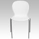 White |#| 551 lb. Capacity Contemporary White Ribbed Back Design Stack Chair