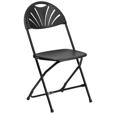 HERCULES Series 650 lb. Capacity Plastic Fan Back Folding Chair - View 1