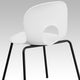 White |#| 770 lb. Capacity Designer White Plastic Stack Chair with Black Frame
