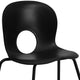 Black |#| 770 lb. Capacity Designer Black Plastic Stack Chair with Black Frame