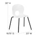 White |#| 770 lb. Capacity Designer White Plastic Stack Chair with Black Frame